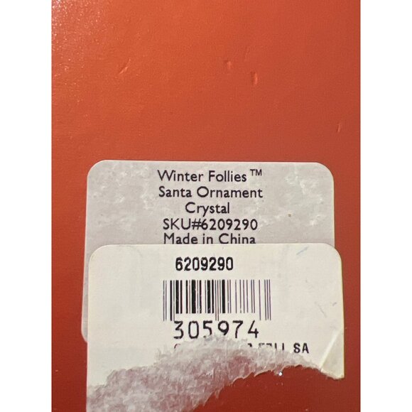 Gorham Winter Follies Crystal Santa Ornament Original Box Christmas Holiday - Picture 4 of 4